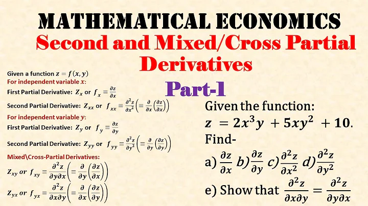 Second Order and Mixed/Cross Partial Derivatives and Young's Theorem | Part 1