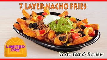 Taco Bell® 🌮🔔| **NEW** 7 - Layer Nacho Fries | Taste Test & Review | JKMCraveTV