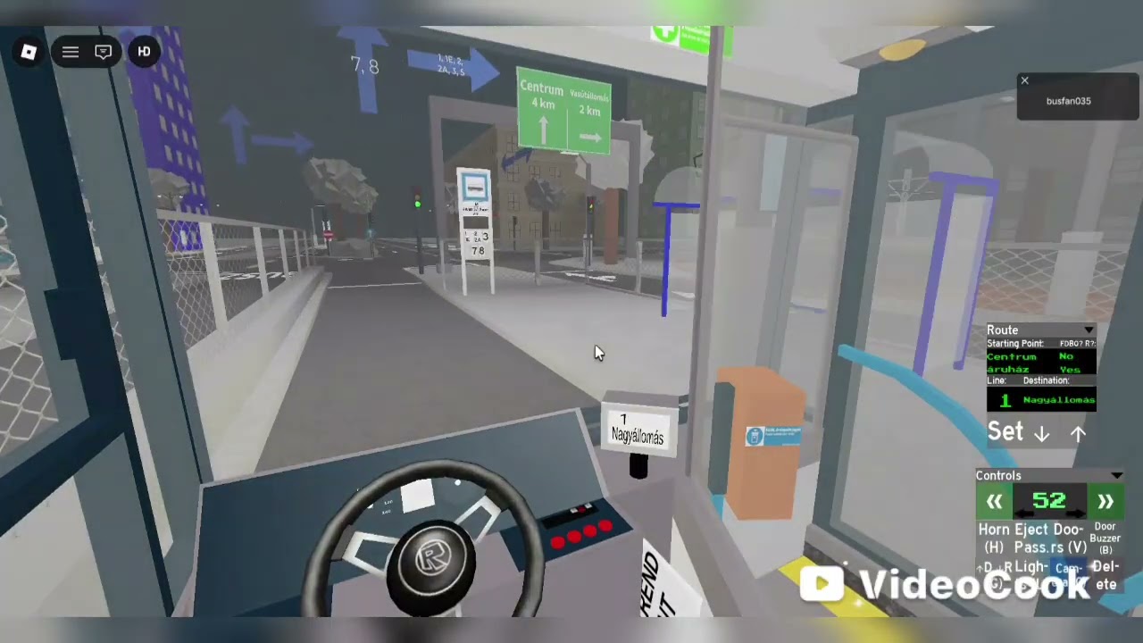 Utazás ZsombXel 370.rész 1-es busz Centrum áruház - Nagyállomás (PDB-710)