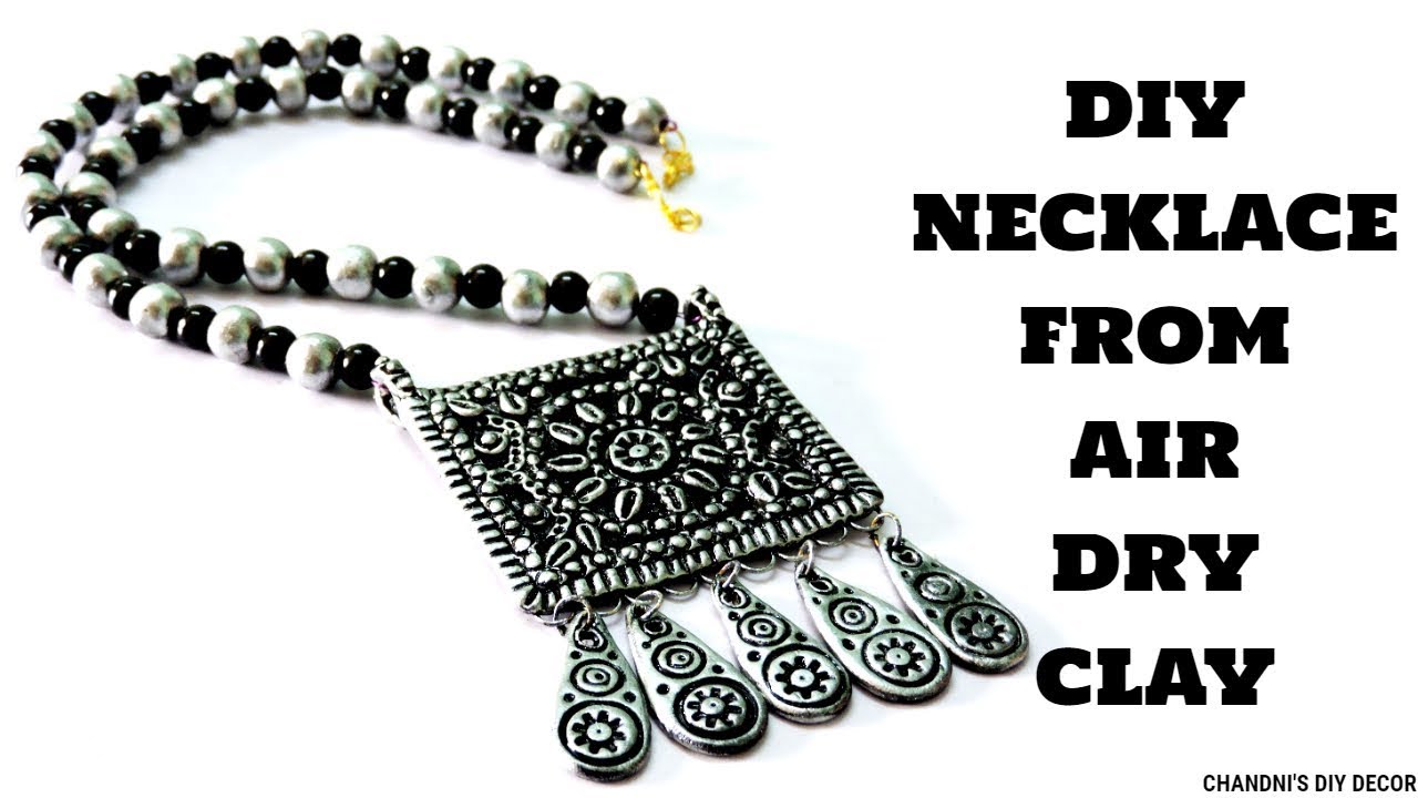 आसानी से बनाए सुंदर हार घर में ही। 
DIY Necklace With Air Dry Clay || DIY Jewellery Ideas at Home ।।
