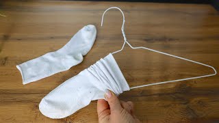 All women in the WORLD should KNOW these tricks❗ I put my SOCKS on the HANGER and was surprised