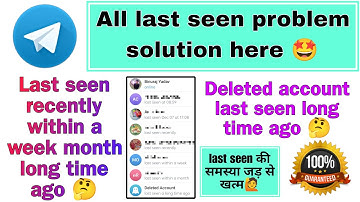 Telegram last seen problem| last seen recently| within a week month| longtime ago