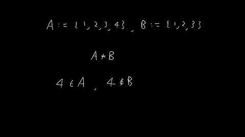 Equality of Sets