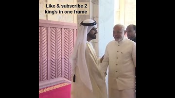 Dubai king with indian pm modiji 👑😍#uae #dubai #modi #short