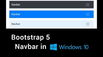 Responsive Narbar using bootstrap 5 in Visual Studio Code 2021