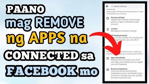 PAANO MAG REMOVE NG APPS NA CONNECTED SA FACEBOOK 2023 | REMOVE APPS CONNECTED TO FACEBOOK 2023