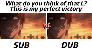 What do you think of that L? This is my perfect victory || Sub vs Dub || Deathnote Resimi