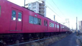 【HD】在りし日の名鉄瀬戸線6750系6756F(A6編成) 喜多山カーブ付近通過