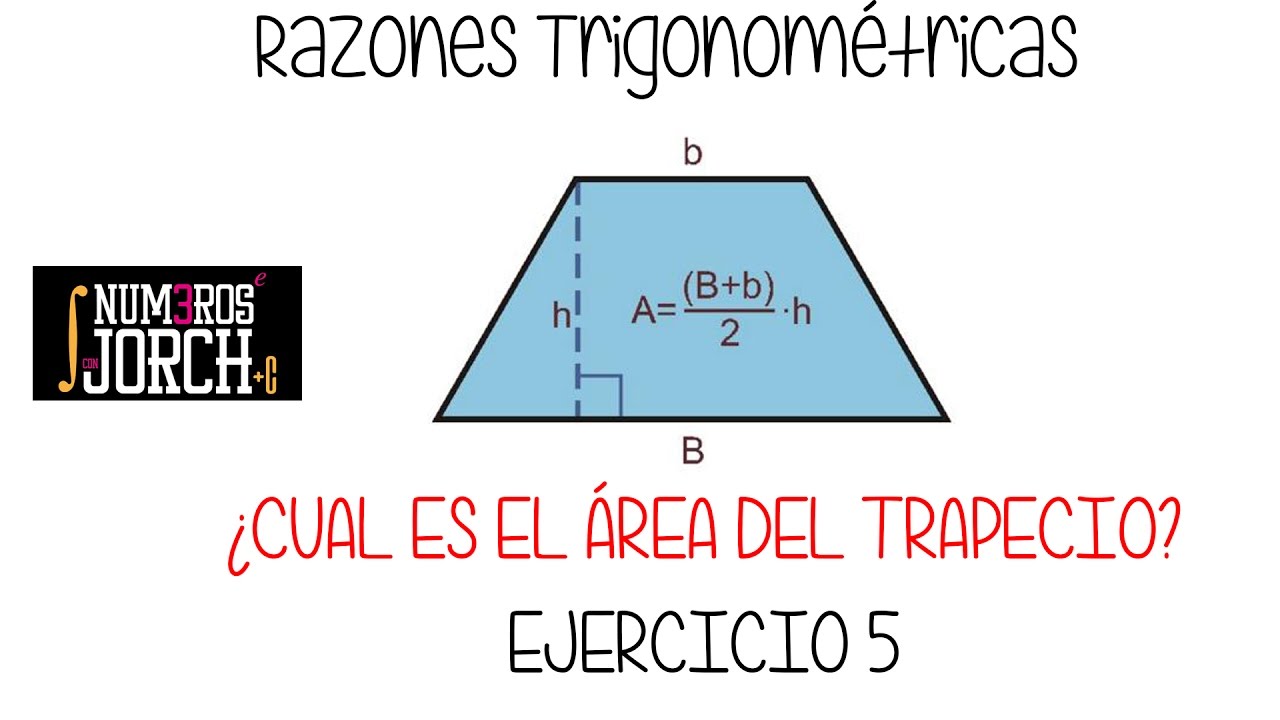 ENCONTRAR AREA DE TRAPECIO USANDO RAZONES TRIGONOMETRICAS