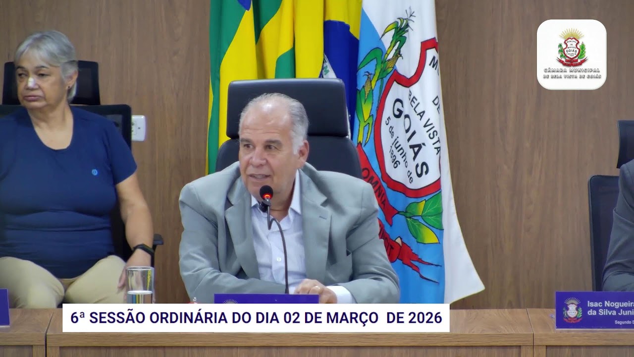 6ª SESSÃO ORDINÁRIA DO DIA 02 DE MARÇO  DE 2026.