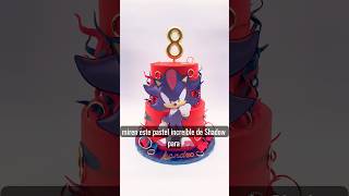 Una Idea hermosa para cake de Shadow el erizo negro. 🖤❤️