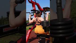 Outdoor back workout ️ with Julia Vins | Muscle Barbie #womenfitnessmotivation