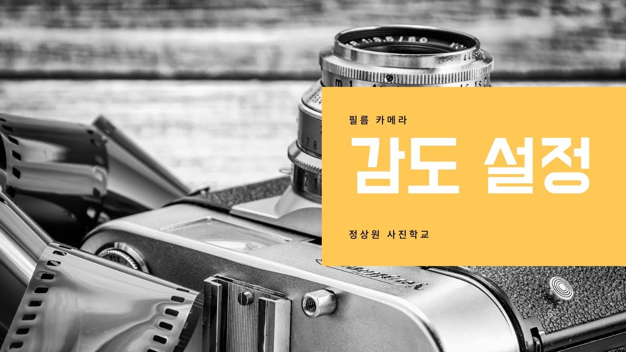 필름카메라 사용법 5 감도설정 