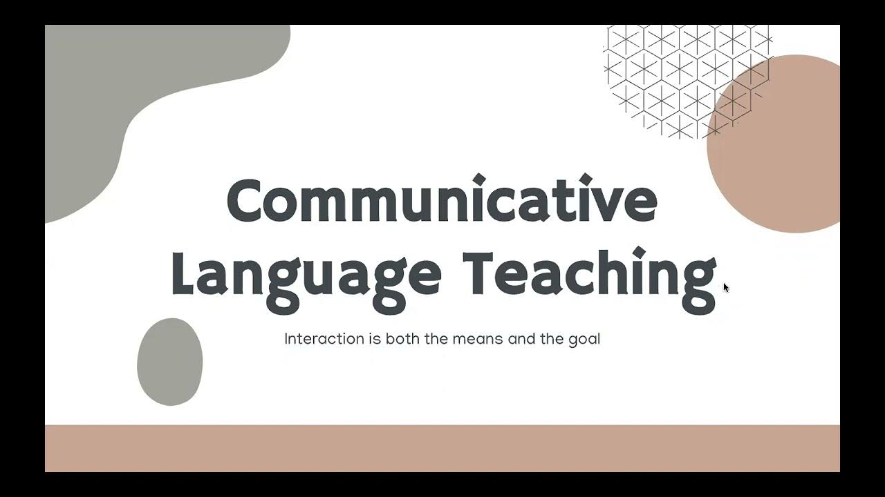 Communicative language teaching method youtube