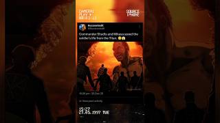 Commander Shadis and Mikasa saved the soldier's life from the Titan. 🥺😱 #edit #titan #short #mikasa