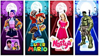 Tiles hop game, Nastya  vs Hulk vs Rumi vs Mario #48 screenshot 5
