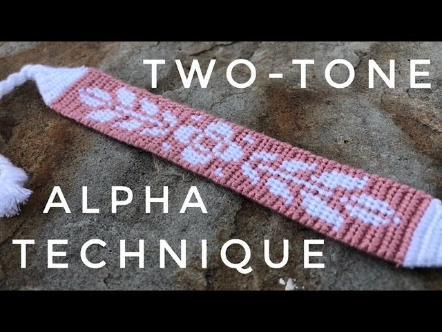 Triangle beginner friendship bracelet tutorial - zig zag line 2 colors -  YouTube