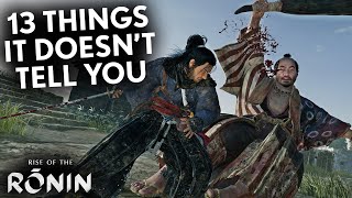 13 Things Rise of the Ronin Doesn't Tell You
