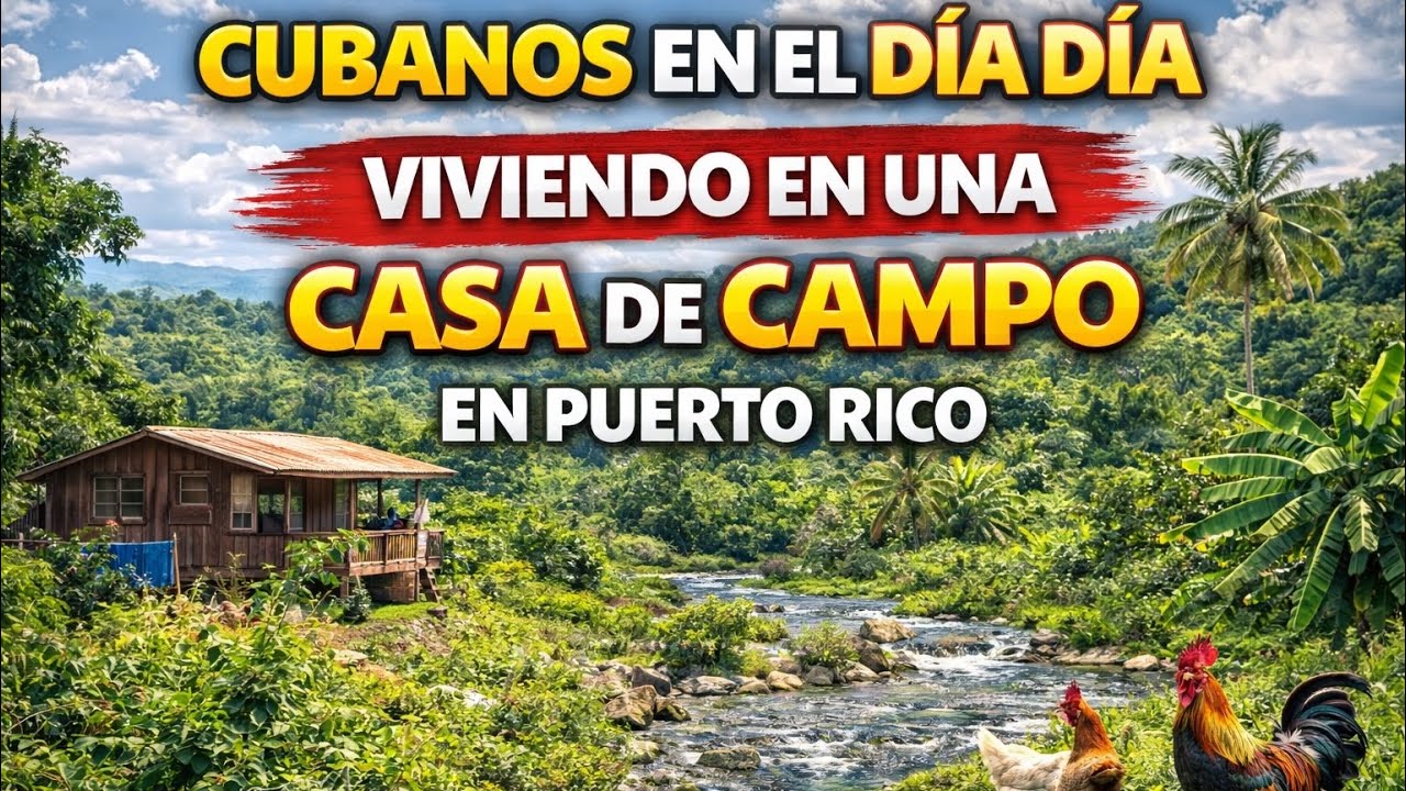 Cubanos en el día día, viviendo en una casa de campo en Puerto Rico