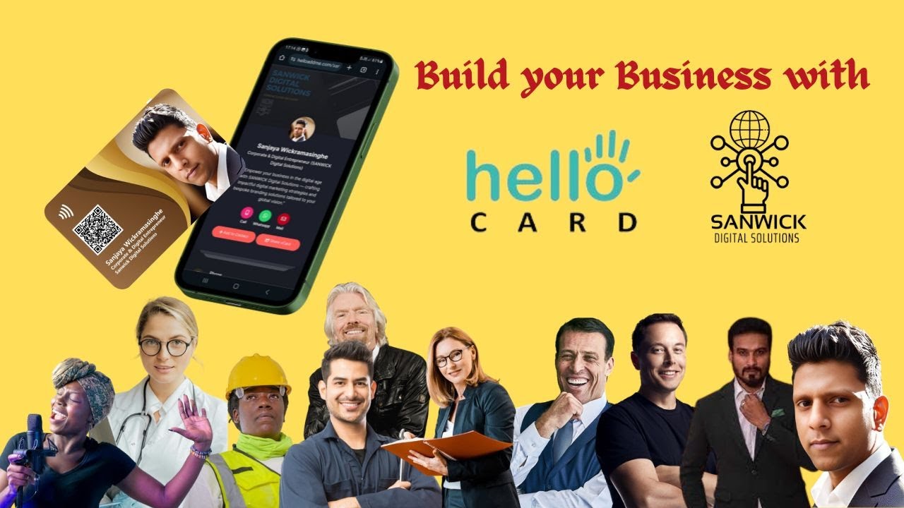 Hello Business Digital Card for SMART People - YouTube