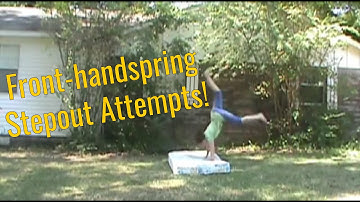 Front-Handspring Stepout Attempts | Self Taught Gymnast
