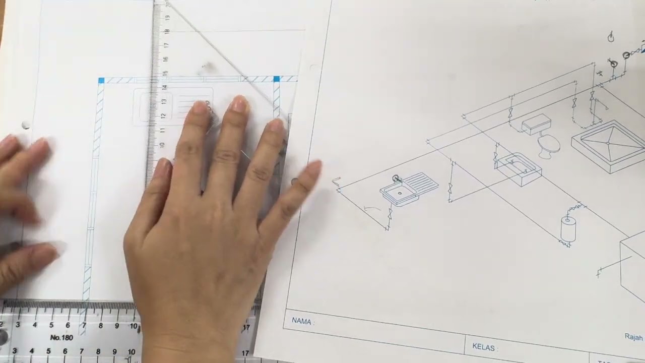2025 lembaran praktis GKT T5 ms 68, 69 soalan 10 lukisan perpaipan