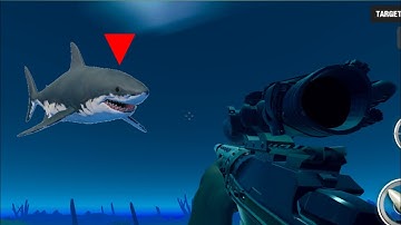 Wild Shark Hunting Attack 3D Android Gameplay - Shark Shooting Game Android #3