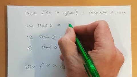 Modulo * MOD * and Integer * INT * Division GCSE and iGCSE computer science.