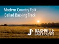 Modern country folk ballad backing track in c