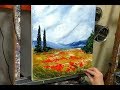 COURS DE PEINTURE : LES COQUELICOTS par NELLY LESTRADE