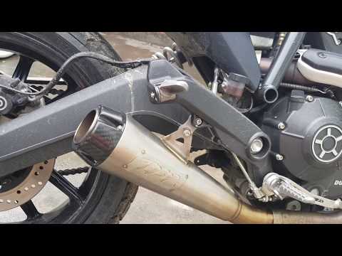 Ducati Scrambler Độ pô Tow browther chính hãng | âm thanh nhức óc | Phượt safety