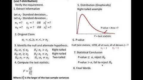 Section 9.4 Two Variance or standard deviation.