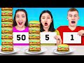 100 LAYERS CHALLENGE! || Extreme 100 Layers Of Burgers Challenge by 123 Go! LIVE