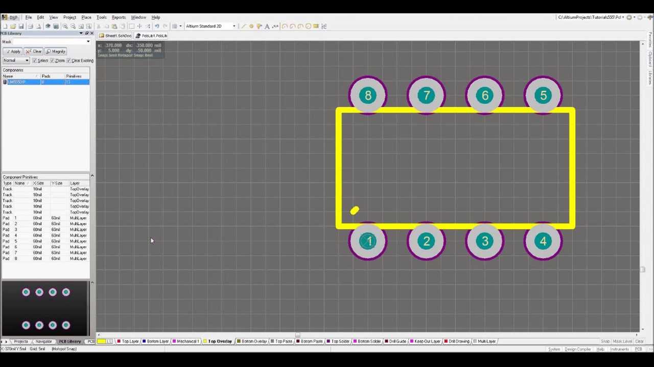 Altium Designer Tutorial - Part 2 - Creating a Library for the