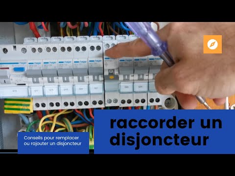 pose disjoncteur hager sur tableau électrique