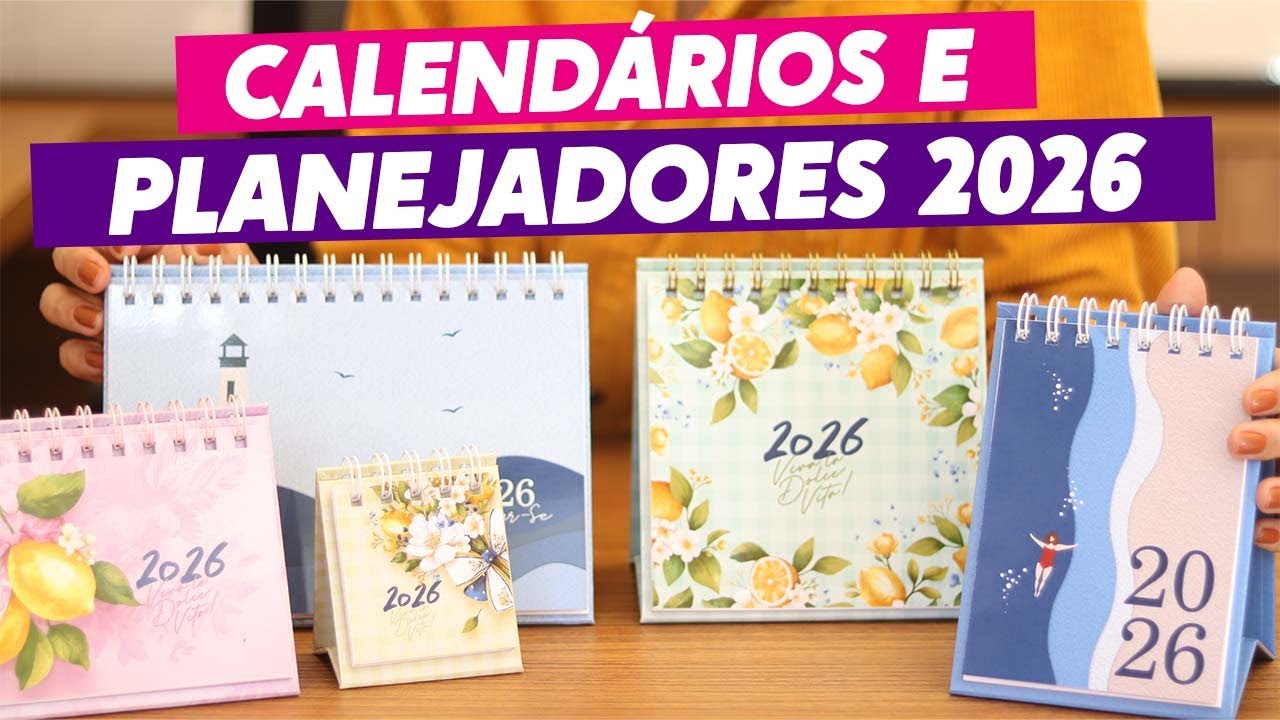 Calendários e planejadores 2026