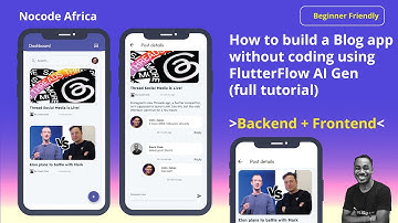 How to build a Blog app without coding using Flutterflow AI Gen with Reply comments functionality