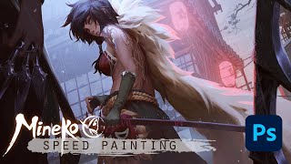 Mineko: Raid 2 - speed painting (Time-lapse)
