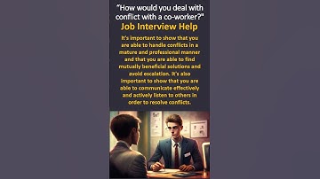 Job Interview Success: How to Answer "How would you deal with conflict with a co-worker?" #shorts