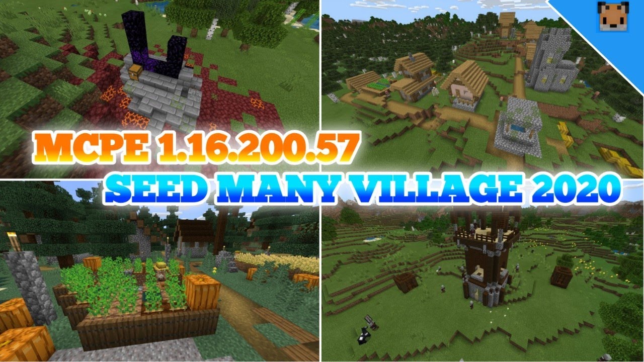 Minecraft Pe 1 16 0 57 Seed Mcpe 1 16 Seed Many Village And Pillage Seed Nether Portal Youtube