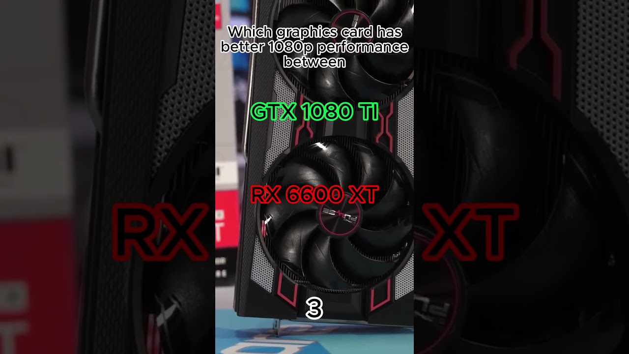 Which graphics card has better 1080p performance between the GTX 1080 TI and the RX 6600 XT