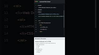 Master HTML nesting! Learn to create ordered lists inside lists with H1, P tags. Pure HTML, no CSS.