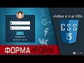 Формы CSS / Как создать форму в CSS3