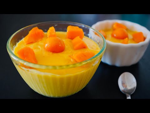 DELICIOUS MANGO PUDDING With Basic Ingredients  EASY MANGO DESSERT RECIPE