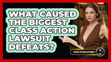 What Caused The Biggest Class Action Lawsuit Defeats? - Justice System Explained