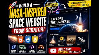 🚀 Build a NASA-Inspired Space Website from Scratch! HTML, CSS & JavaScript Tutorial for Beginners