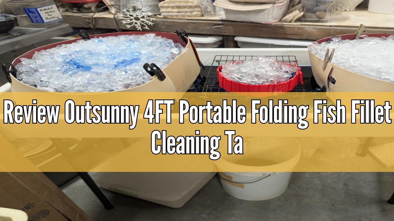 Review Outsunny 4FT Portable Folding Fish Fillet Cleaning Table Camping ...