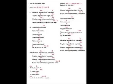 FPV REGGAE Bukan Anak Alay Chord & Lyrics