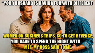 “Your husband is having fun with different women on business trips, so to get revenge, you have