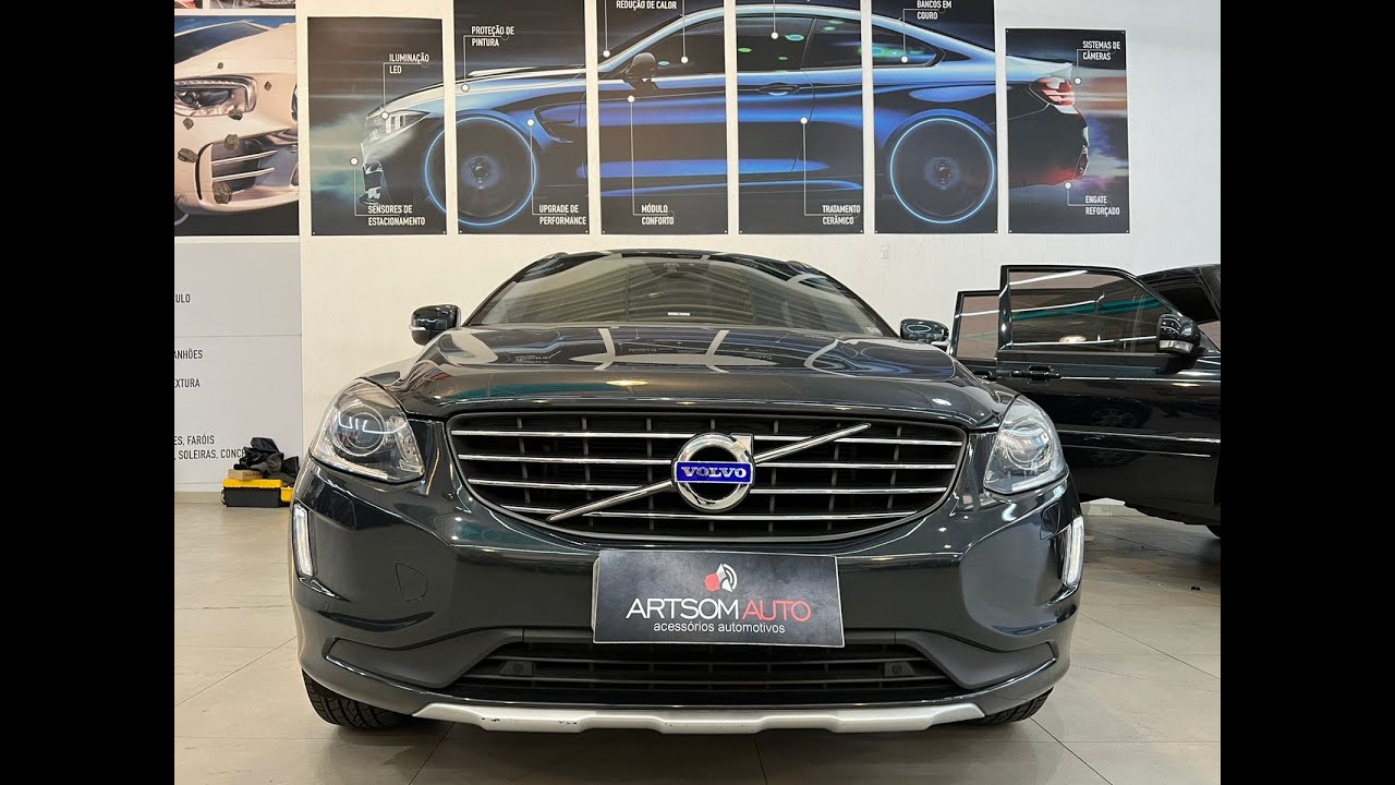Volvo XC60 | 2015 - Instalação de Câmera traseira com linhas dinâmicas - ArtsomAuto